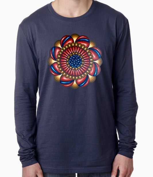 Fire Flower Mandala Unisex Long Sleeve Tee PRE-ORDER